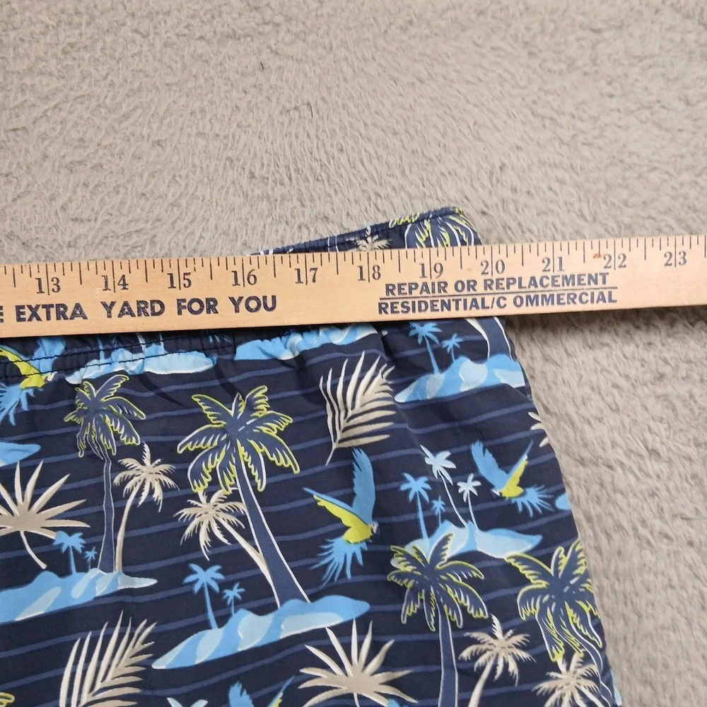 Tommy‎ Bahama XXL Swim Trunks Blue Parrot Palm Tree Tropical Mesh Lined EUC